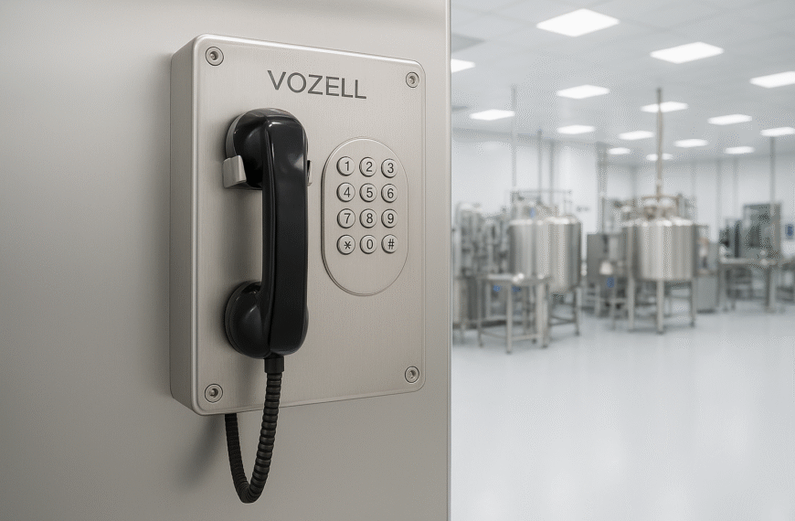 Vozell® Alimentaria y Farmacéutica | Comunicación Segura en Ambientes Limpios y Controlados