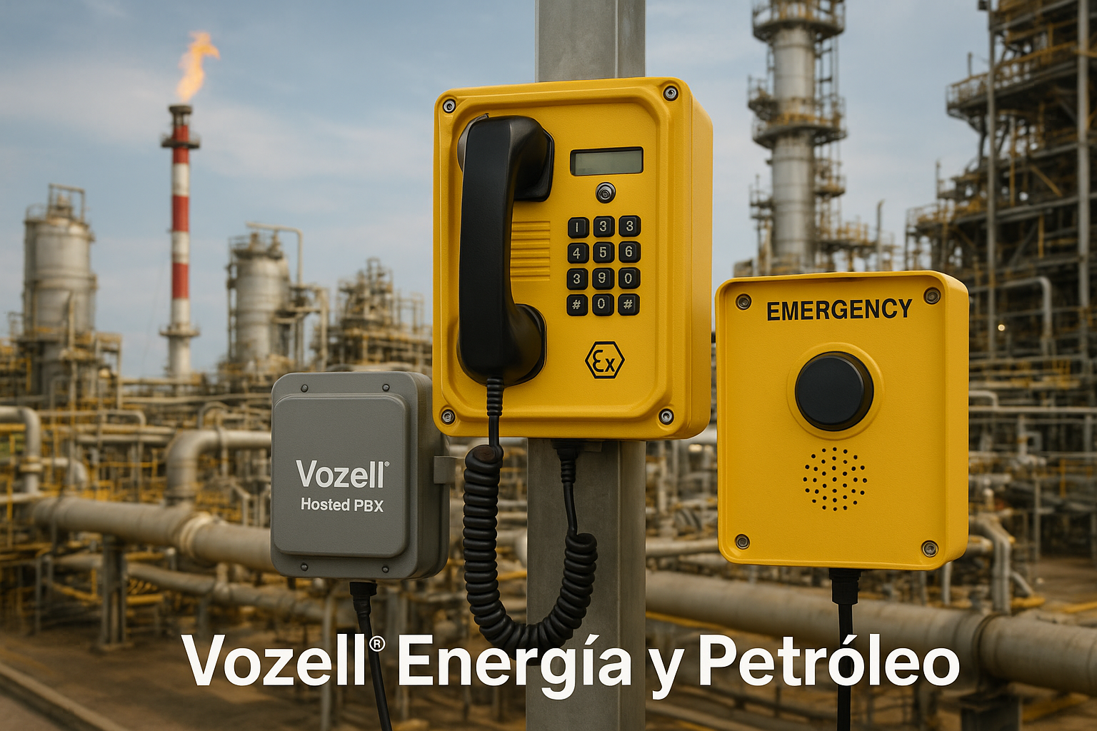Vozell® Energía y Petróleo: Comunicación Segura y Confiable para Entornos Críticos